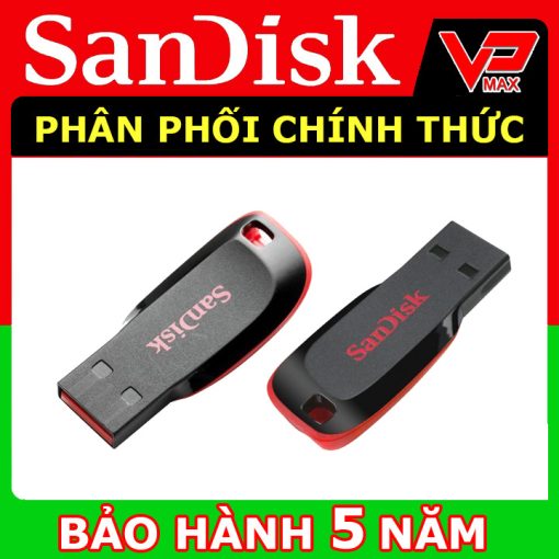USB Sandisk 8GB – 16GB CZ50 2.0 bảo hành 5 năm